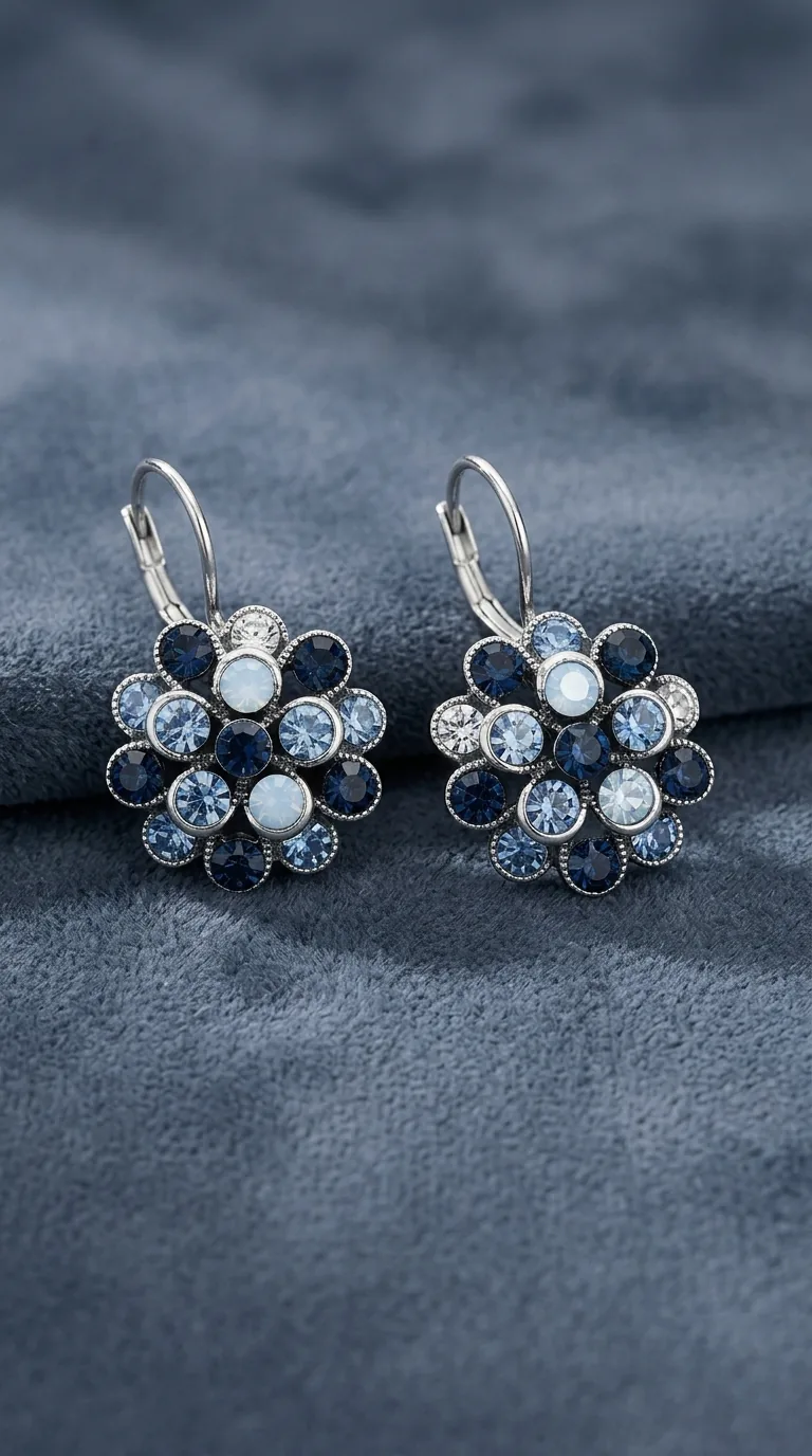 The Royal Isfahan Lapis Enamel & Sapphire Drop Earrings