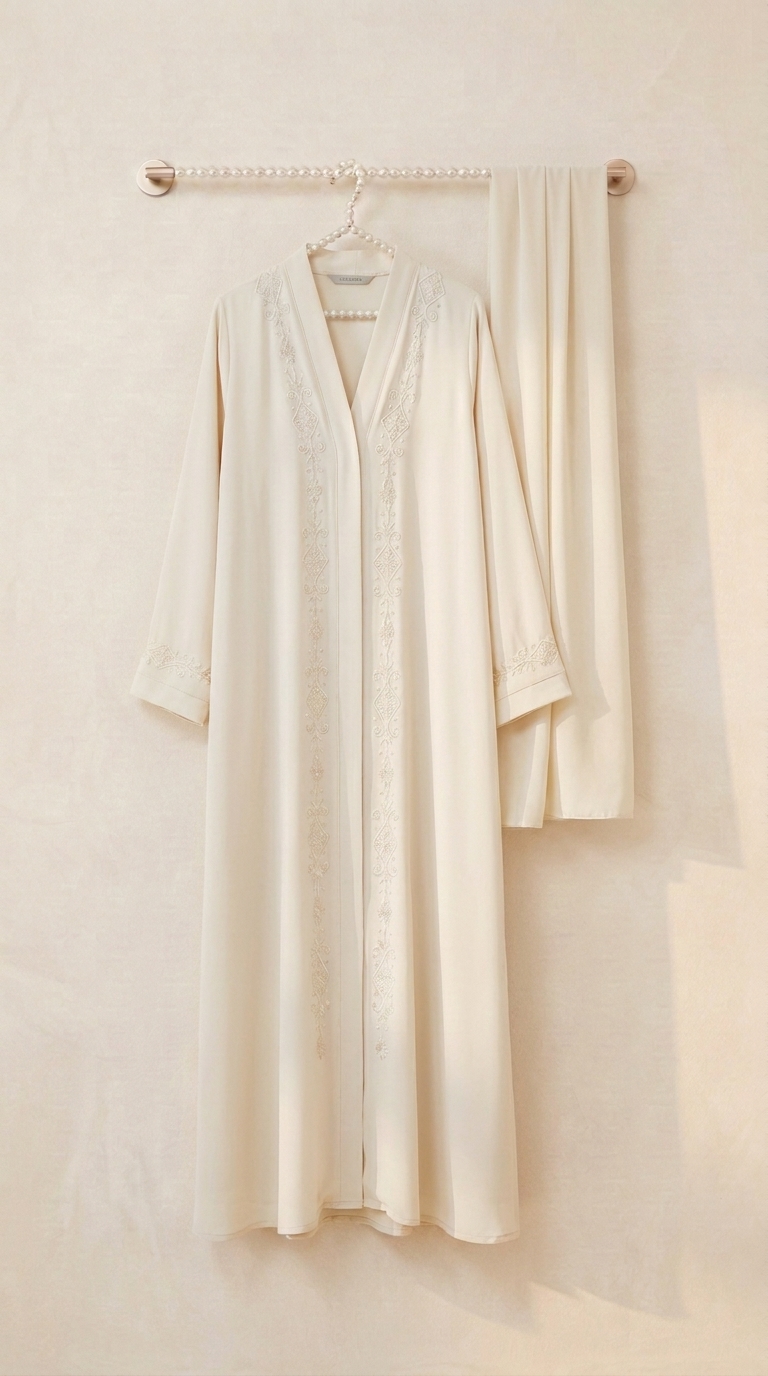 Imperial Pearl-Trimmed Crepe